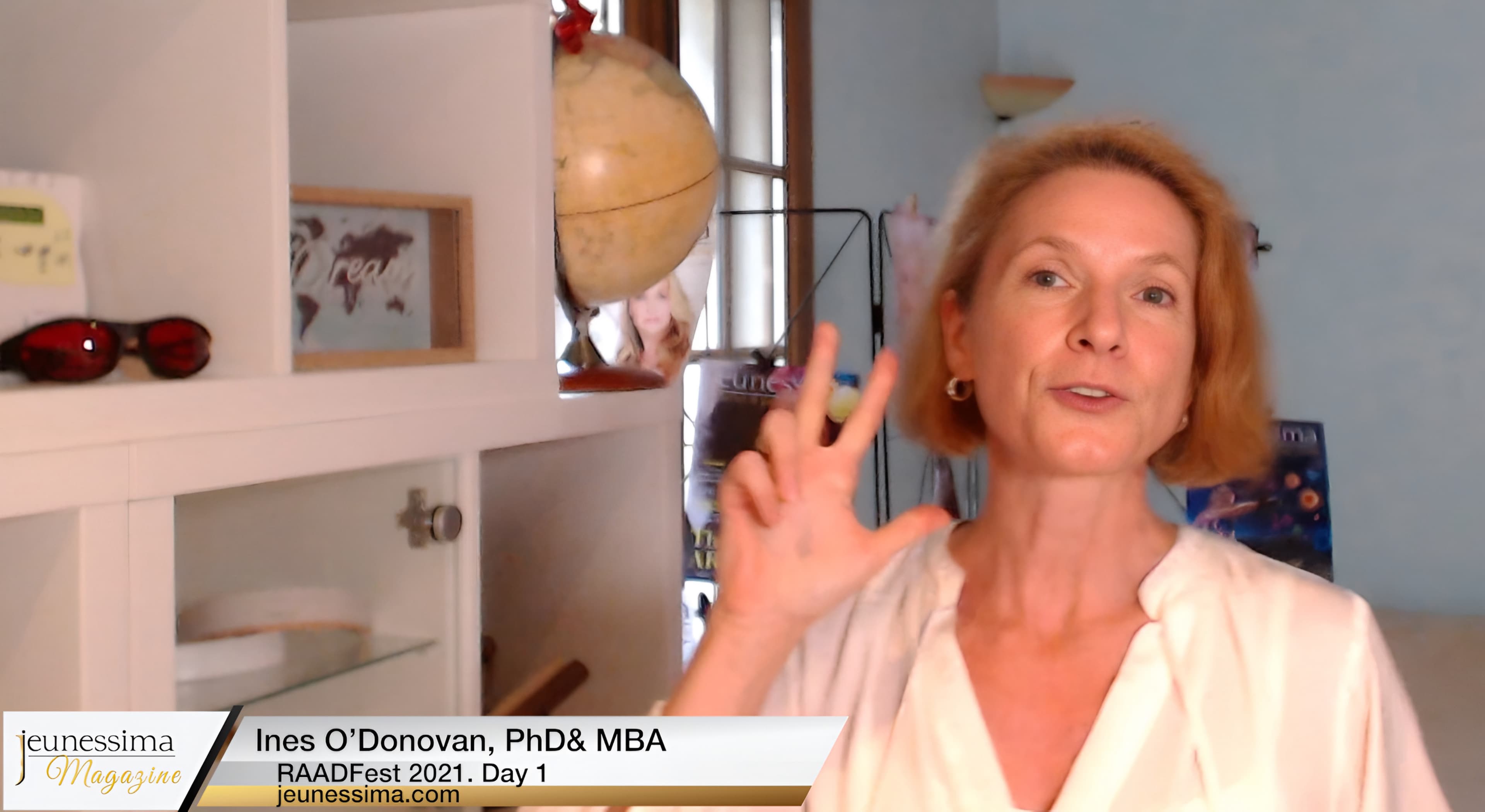 Dr. Ines O'Donovan presenting at RAADFest 2021 — Leadership & Longevity Futurist and keynote speaker